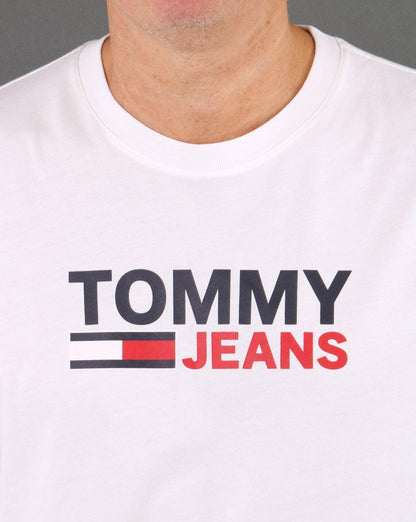 Tommy Jeans Long Sleeve Corp T-shirt White