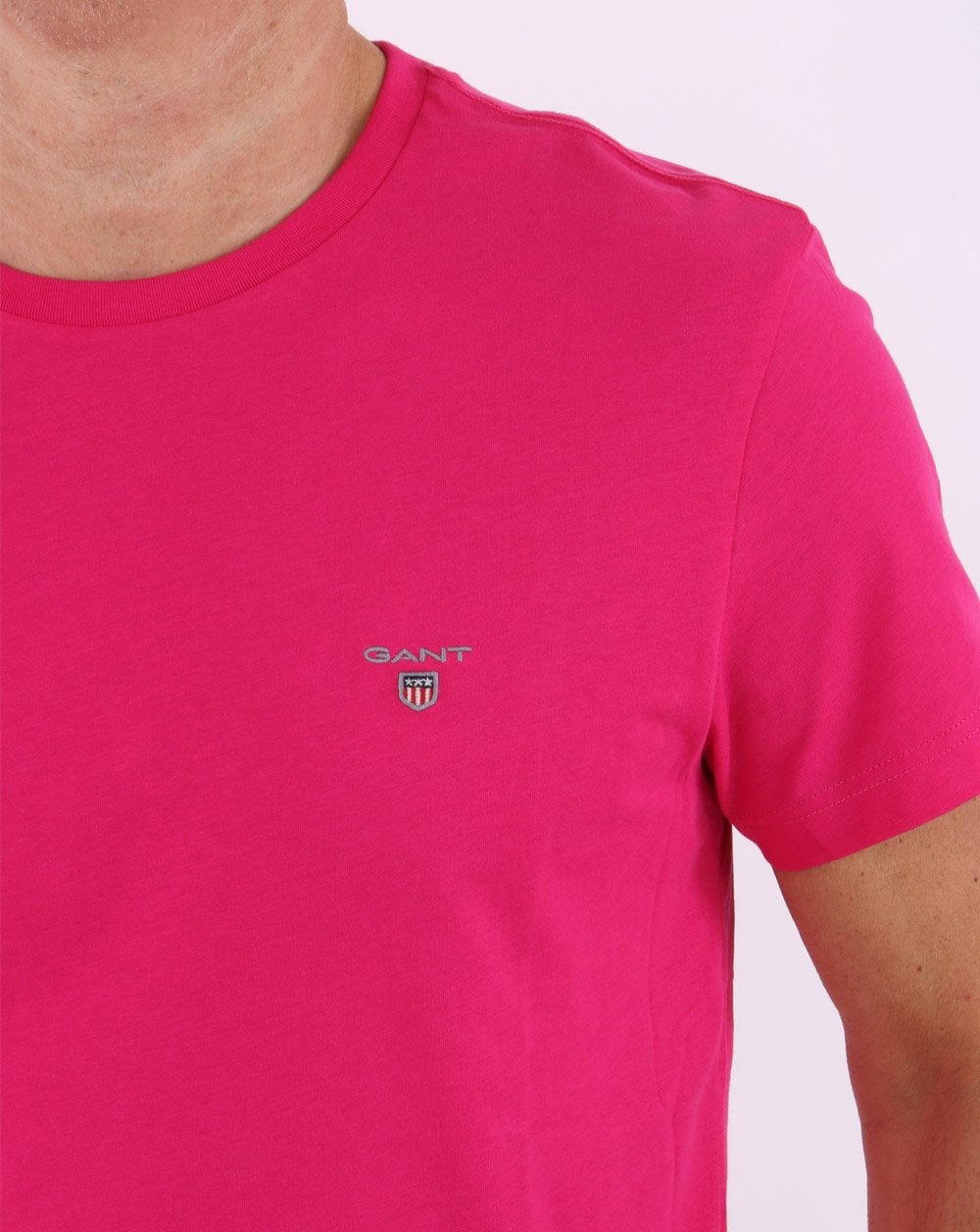 Gant Solid T Shirt Peacock Pink