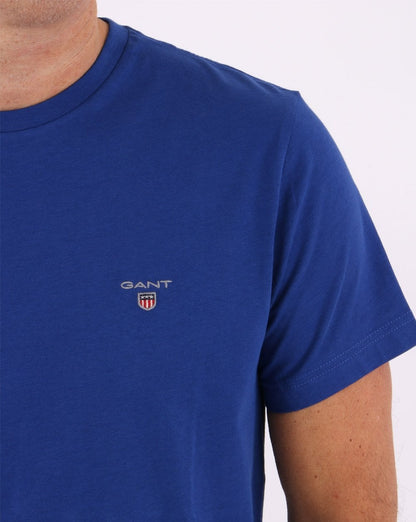 Gant Solid T Shirt College Blue