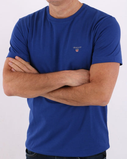 Gant Solid T Shirt College Blue