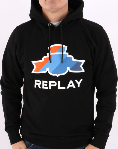 Replay Archive Hoodie Black