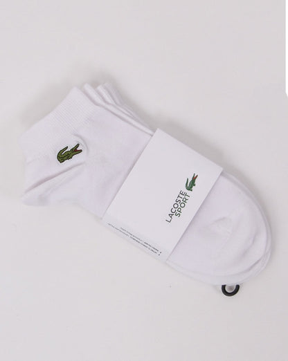 Lacoste Sport Triple Pack Low Cut Socks White