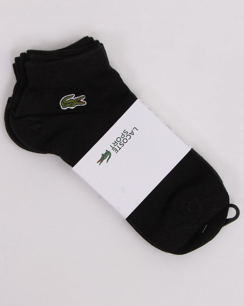 Lacoste Sport Triple Pack Low Cut Socks Black