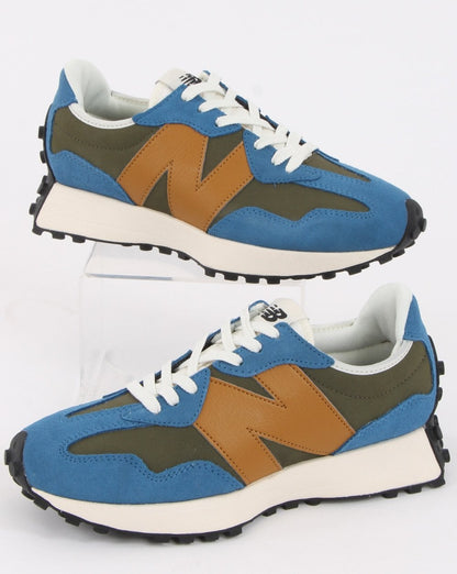 New Balance 327 Trainer Blue/Khaki/Tan