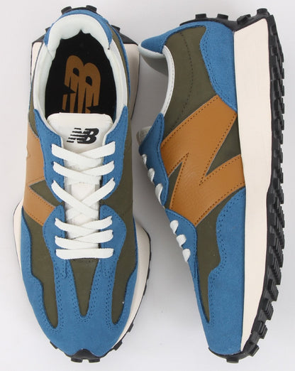 New Balance 327 Trainer Blue/Khaki/Tan