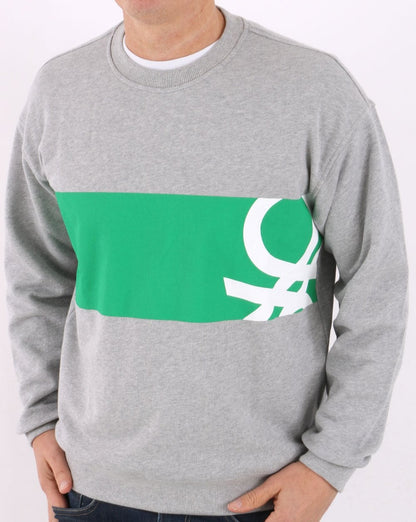 Benetton Logo Sweatshirt Grey