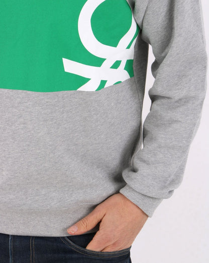Benetton Logo Sweatshirt Grey
