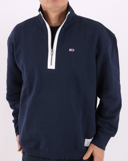 Tommy Jeans Half Zip Sweatshirt Navy