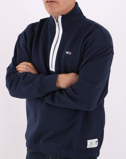 Tommy Jeans Half Zip Sweatshirt Navy