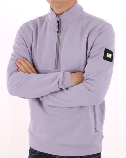 Weekend Offender 1/4 zip Sweat lilac