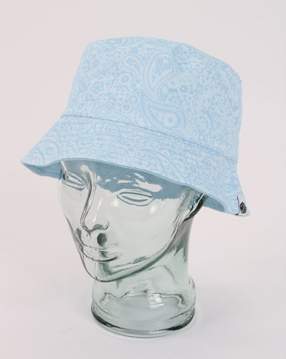 Pretty Green Tonal Paisley Bucket Hat Light Blue