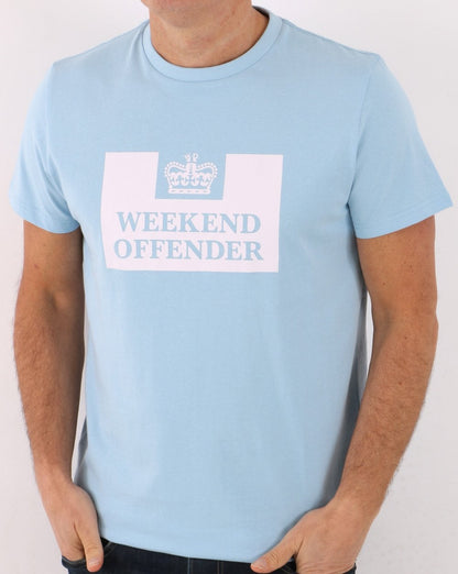 Weekend Offender Prison T-shirt Sky Blue