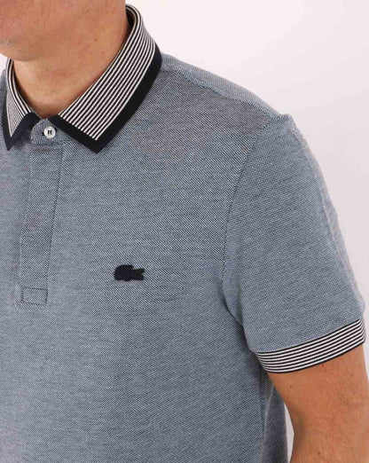 Lacoste Patterned Polo Shirt Blue/White