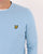 Lyle & Scott Cotton Merino knit Crew Sky Blue