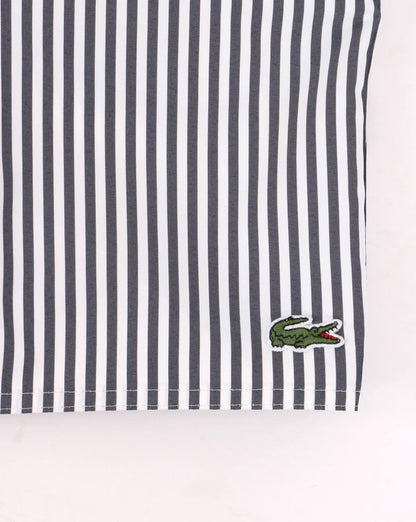 Lacoste Stripe Swim Shorts Navy/White