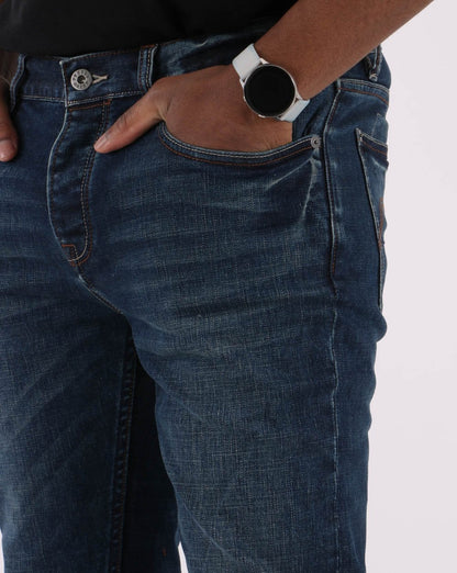 Pretty Green Castlefield Slim Fit Jeans 6 Month Wash