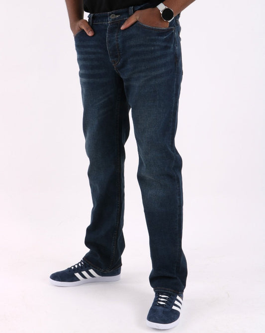 Pretty Green Regular Straight Fit Jeans 6Mth Mid Wash