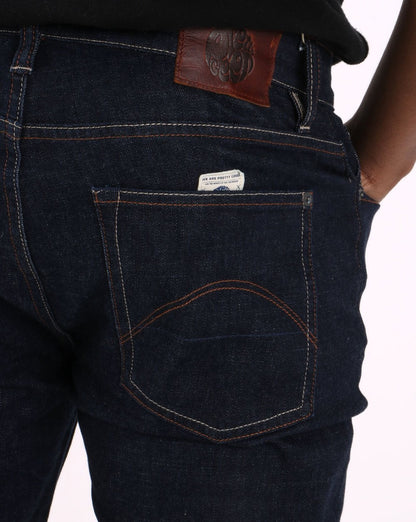Pretty Green Regular Taper Fit Jeans Dark Wash