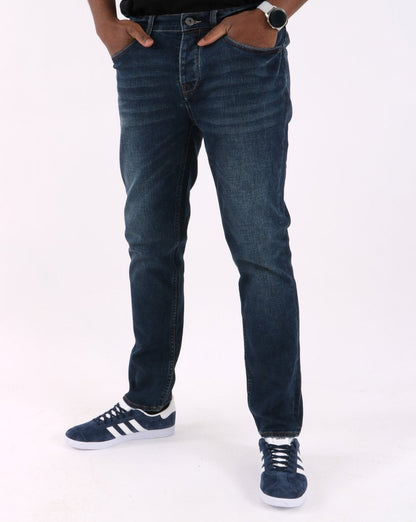 Pretty Green Regular Taper Jeans 6mth Mid Wash