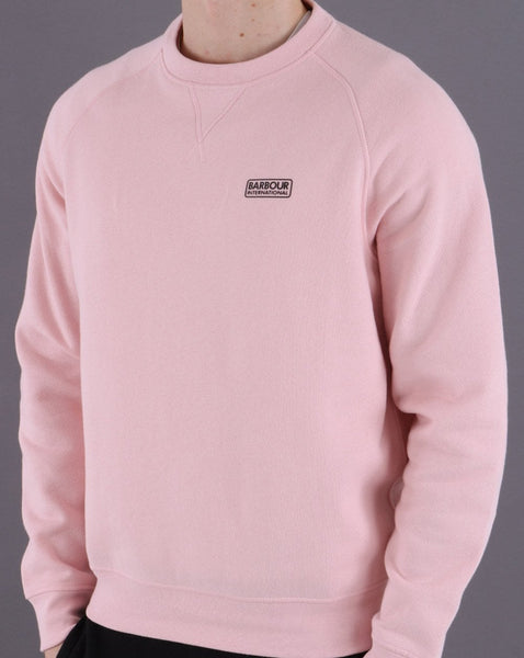 Barbour International Essential Crew Sweat Pink Cinder