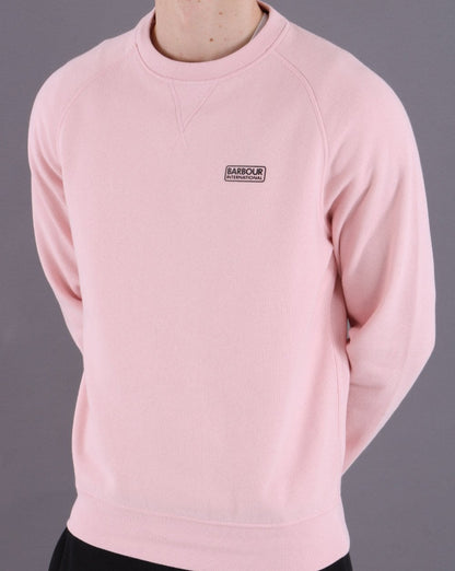 Barbour International Essential Crew Sweat Pink Cinder