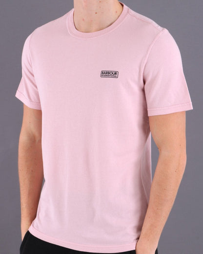 Barbour International Small Logo T-shirt Pink Cinder