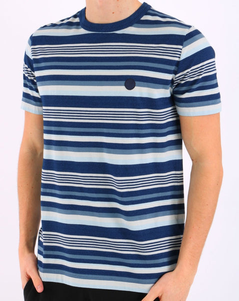 Pretty Green Indigo Stripe T-shirt Multi