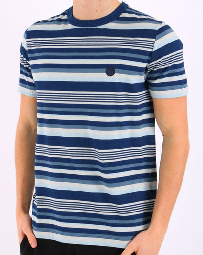 Pretty Green Indigo Stripe T-shirt Multi