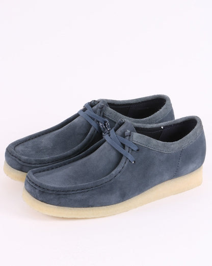 Clarks Originals Wallabee Shoe Blue Suede