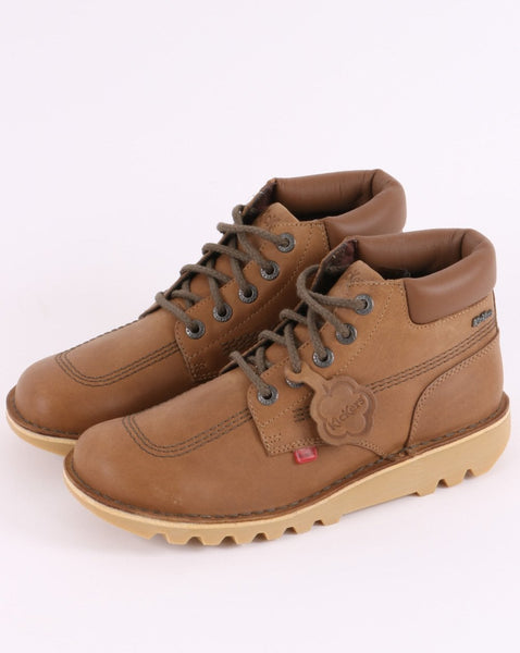 Kickers Kick Hi Roll Leather Boot Tan