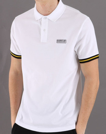 Barbour International Legacy Tipped Polo White
