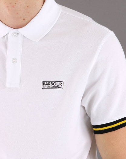 Barbour International Legacy Tipped Polo White