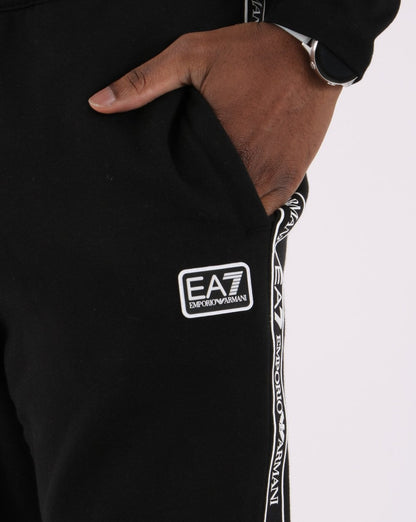 Emporio Armani EA7 Tape Logo Joggers Black