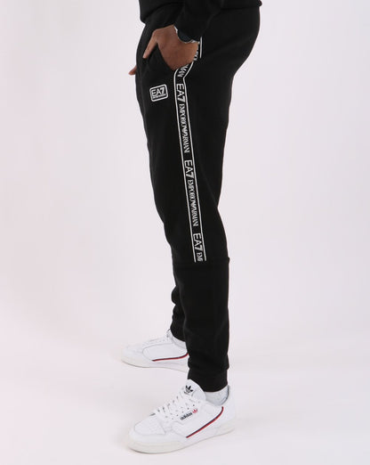 Emporio Armani EA7 Tape Logo Joggers Black