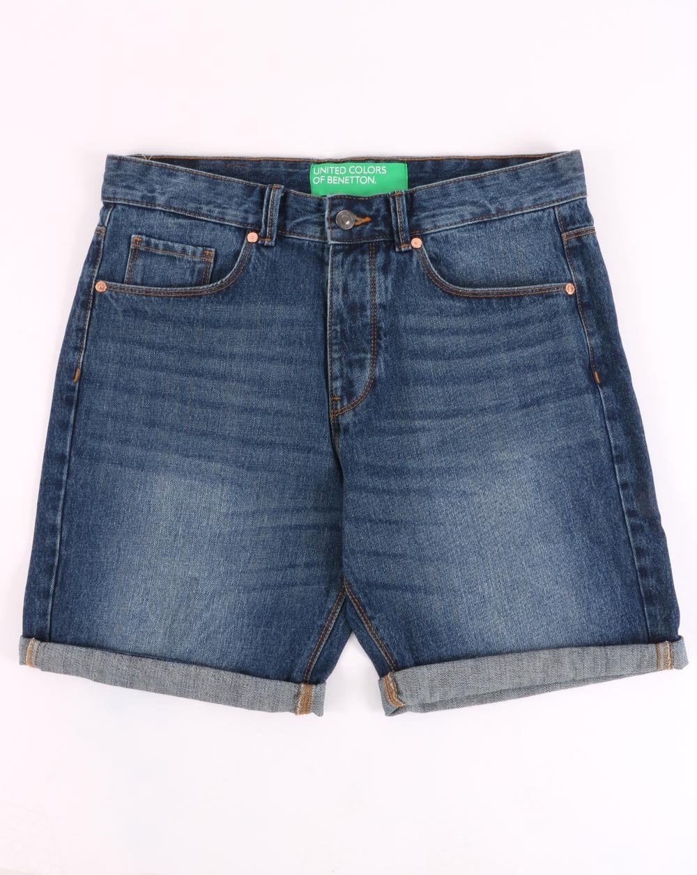 Benetton Denim Short Mid Blue