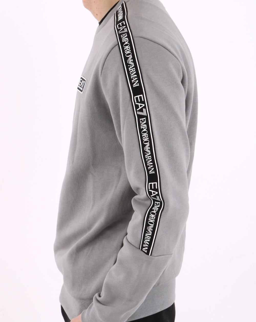 Emporio Armani EA7 Tape Logo Sweatshirt Grey