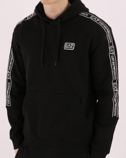 Emporio Armani EA7 Tape Logo Hoodie Black