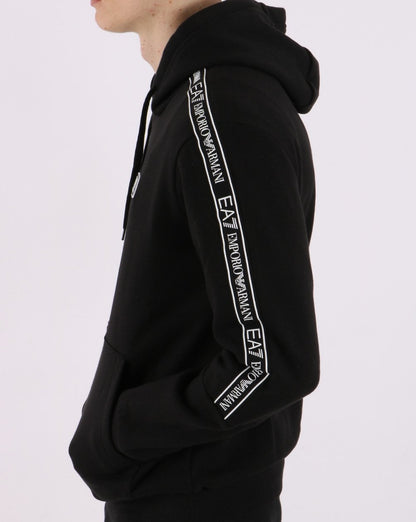 Emporio Armani EA7 Tape Logo Hoodie Black