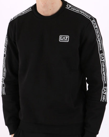 Emporio Armani EA7 Tape Logo Sweatshirt Black