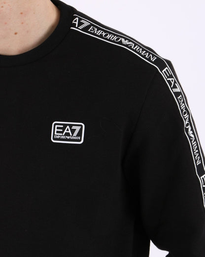 Emporio Armani EA7 Tape Logo Sweatshirt Black