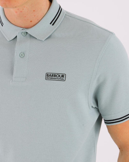Barbour International Essential Tipped Polo Pastel Spruce