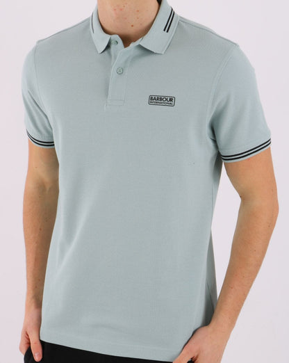 Barbour International Essential Tipped Polo Pastel Spruce