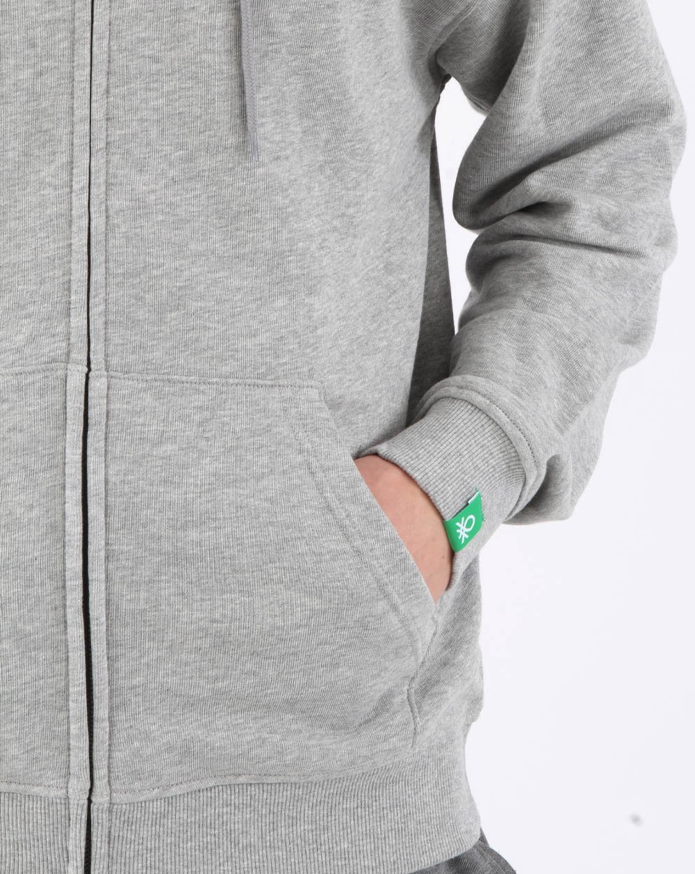 Benetton Full Zip Hoody Grey