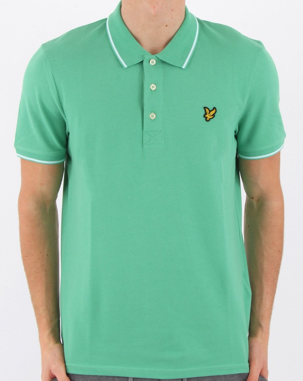 Lyle & Scott Tipped Polo Shirt Green