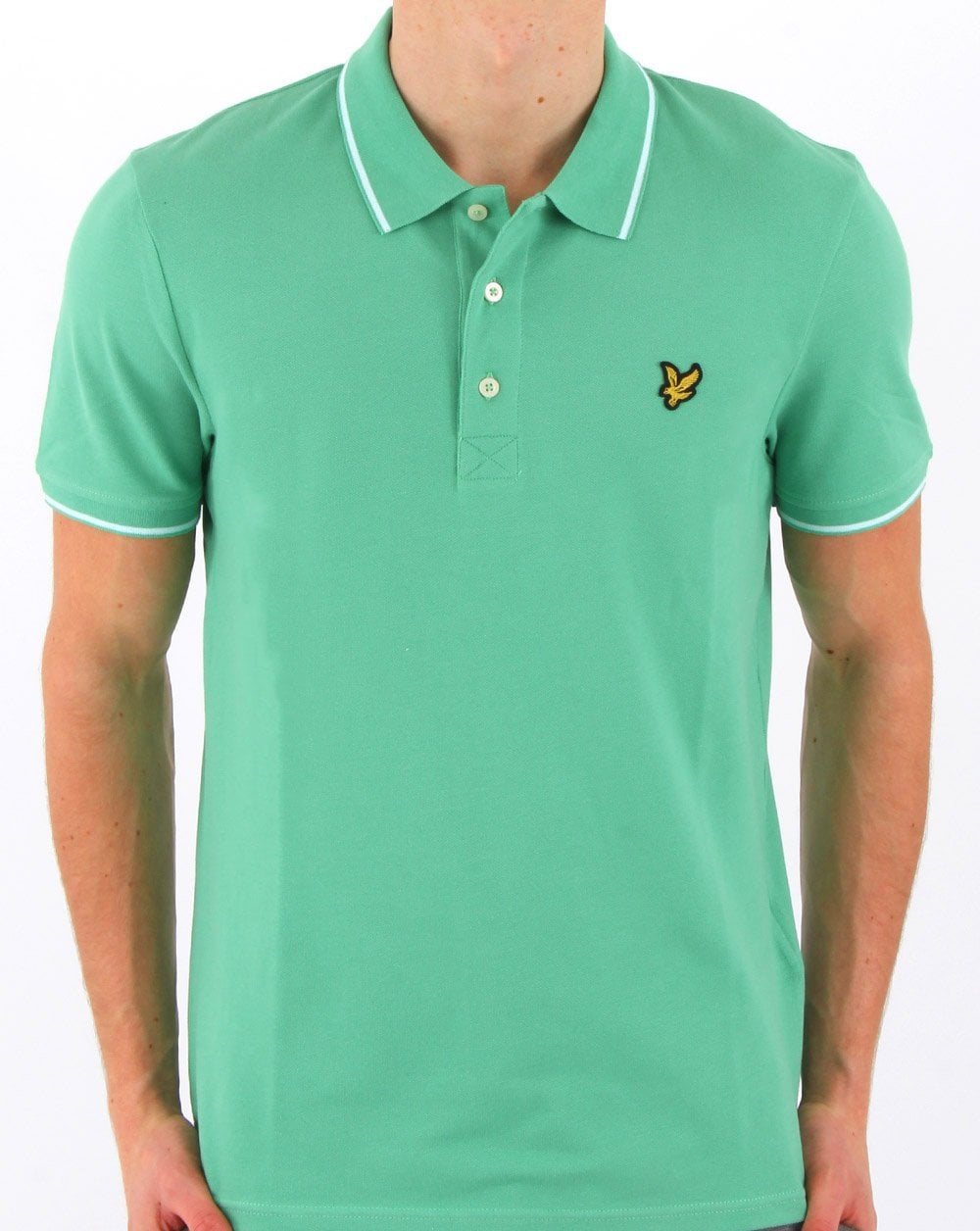 Lyle & Scott Tipped Polo Shirt Green