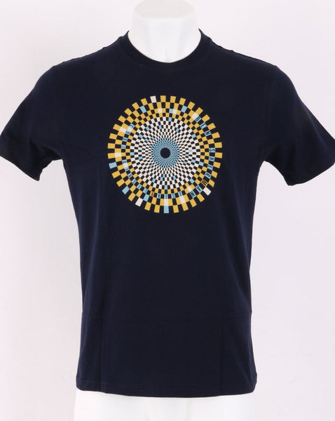 Ben Sherman Ska Check Target T-shirt Navy