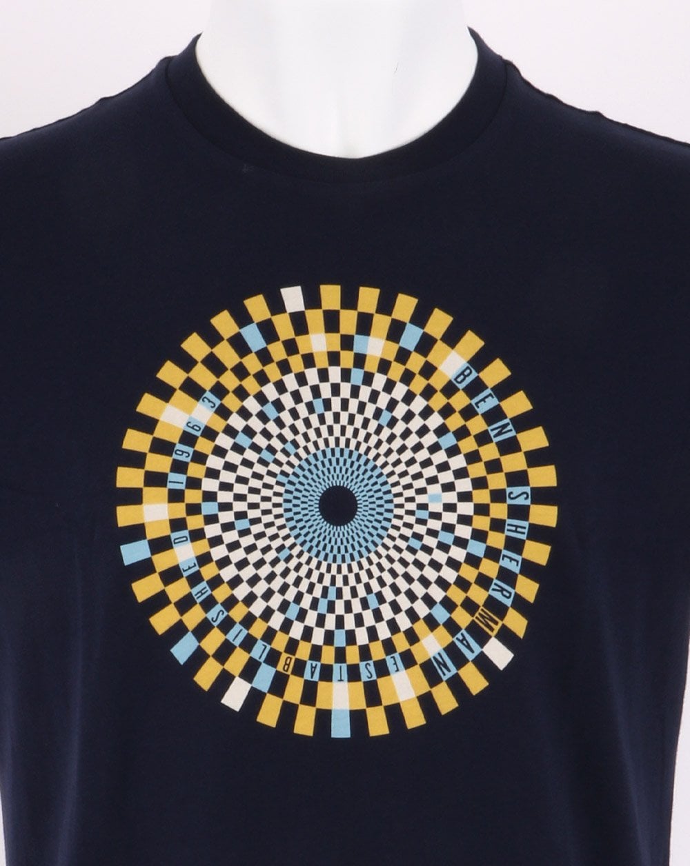 Ben Sherman Ska Check Target T-shirt Navy