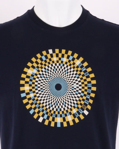 Ben Sherman Ska Check Target T-shirt Navy