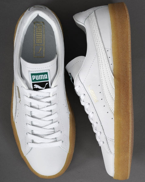 Puma Suede Crepe Trainers White Leather