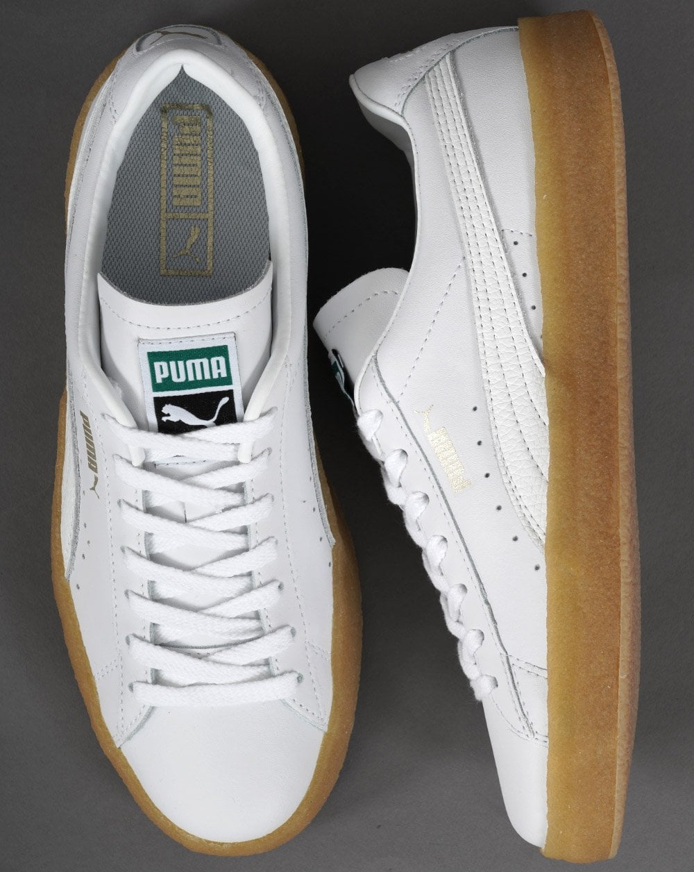 Puma Suede Crepe Trainers White Leather